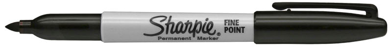Image of Märkpenna Sharpie Fine Perm. Marker Black (12F) S0810930 3501170818305
