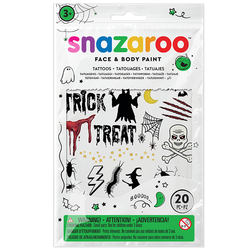 Image of Snazaroo  SPOOKY HALLOWEEN TATTOOS 1198316 766416083166