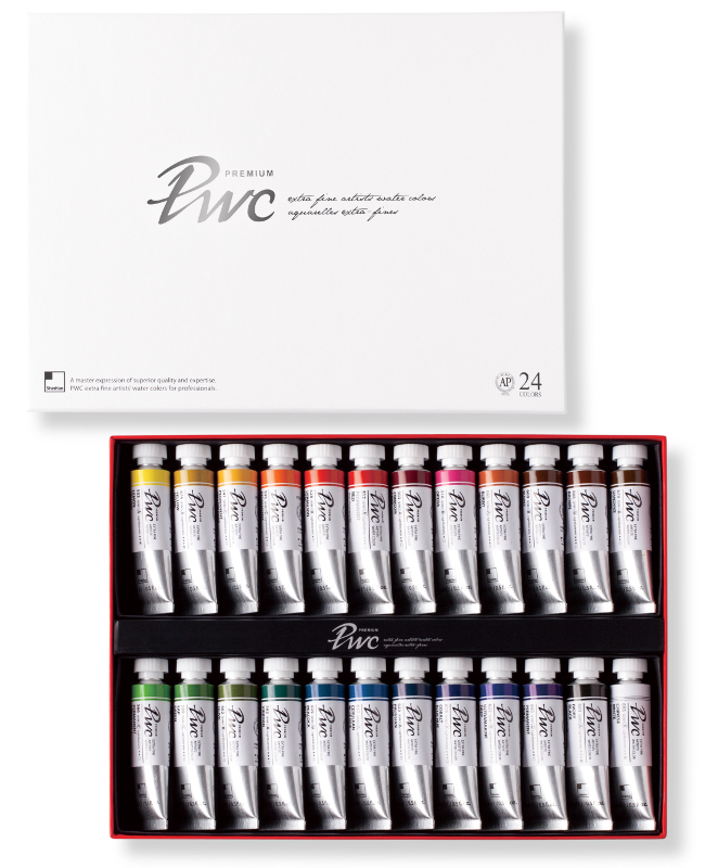 Image of Akvarellset ShinHan Premium PWC 24x15ml tuber 12151500024 8803332980246