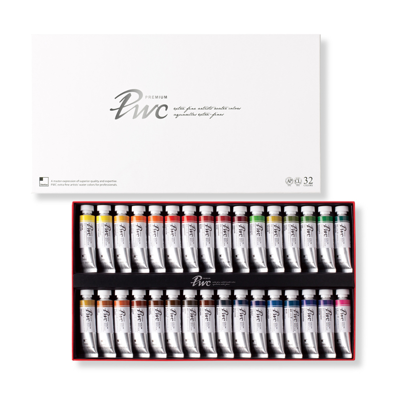 Image of Akvarellset ShinHan Premium PWC 32x15ml tuber 12191500032 8803332571697