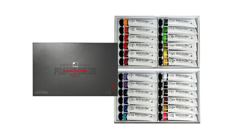 Image of ShinHan Professional Poster Color 40ml Tube 24 Colors Set A 13252610024 8803332897858