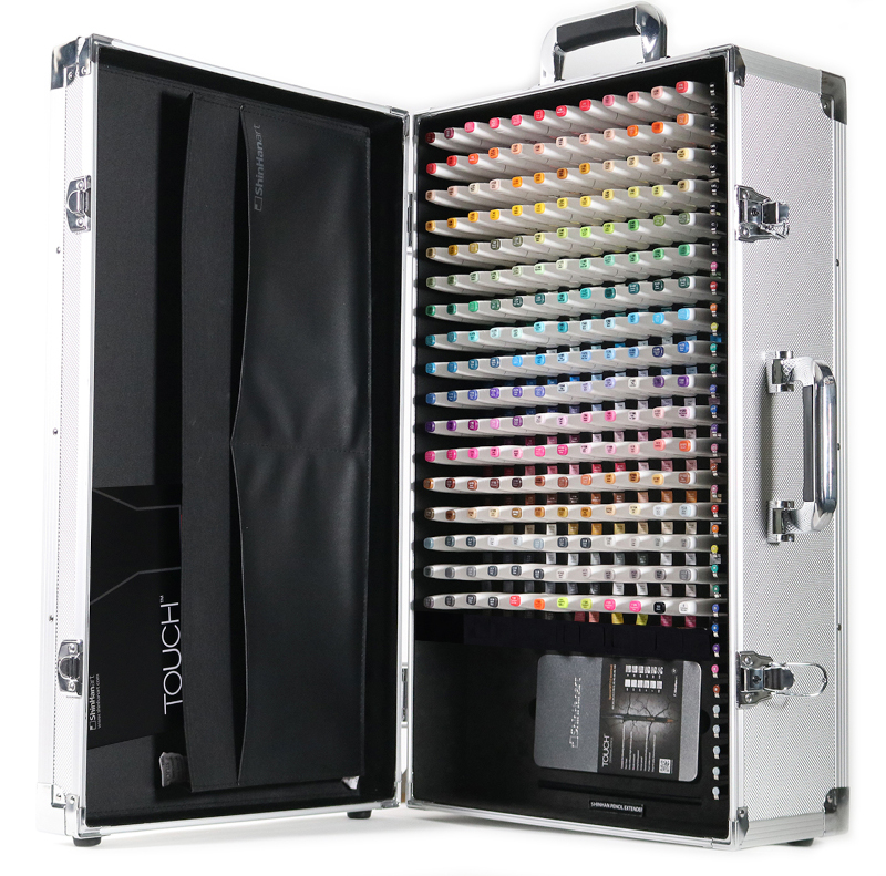 Image of TOUCH BRUSH MARKER 204 Colors Set Hard Case 193358001819 193358001819