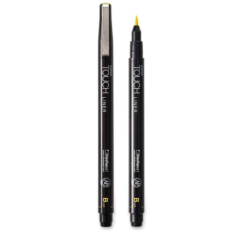 Image of Fineliner Touch Liner BRUSH 0.1mm Yellow (12F) 4300300 8809326420187