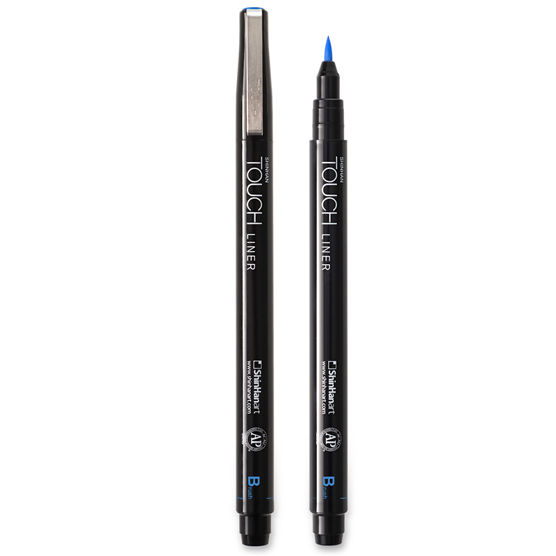 Image of Fineliner Touch Liner BRUSH 0.1mm Blue (12F) 4300500 8809326420200