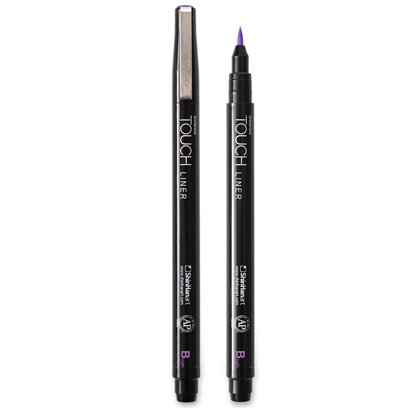 Image of Fineliner Touch Liner BRUSH 0.1mm Purple (12F) 4300600 8809326420217