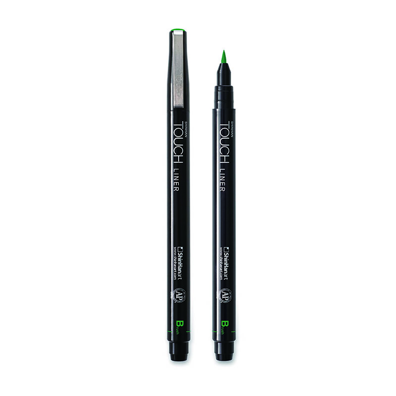 Image of Fineliner Touch Liner BRUSH 0.1mm Green deep (12F) 4300900 8809326420293