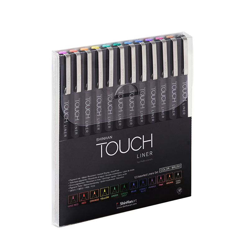 Image of Fineliner Touch Liner SET of 12colors BRUSH 0.1mm 4305012 8809326410034