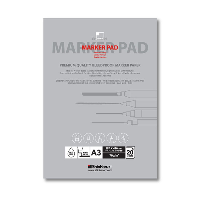 Image of Markerblock ShinHan A3 (120g) 50 sheets 86030040702 8803332042050