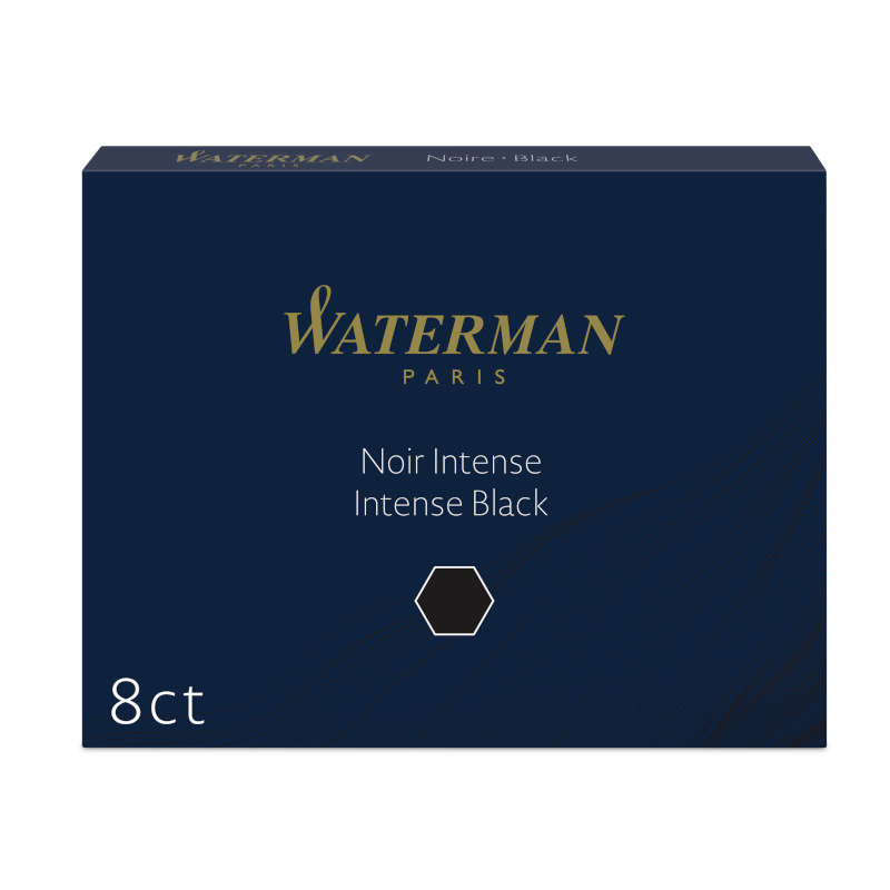 Image of Bläckpatron Waterman Cartridges Permanent Black large size Std 8-p S0110850 3034325200194