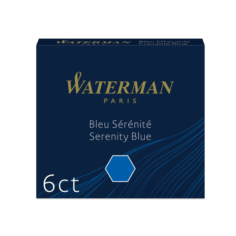 Image of Bläckpatron Waterman Cartridge International Serenity Blue (former: FloridaBlue) (6) S0110950 3034325201290