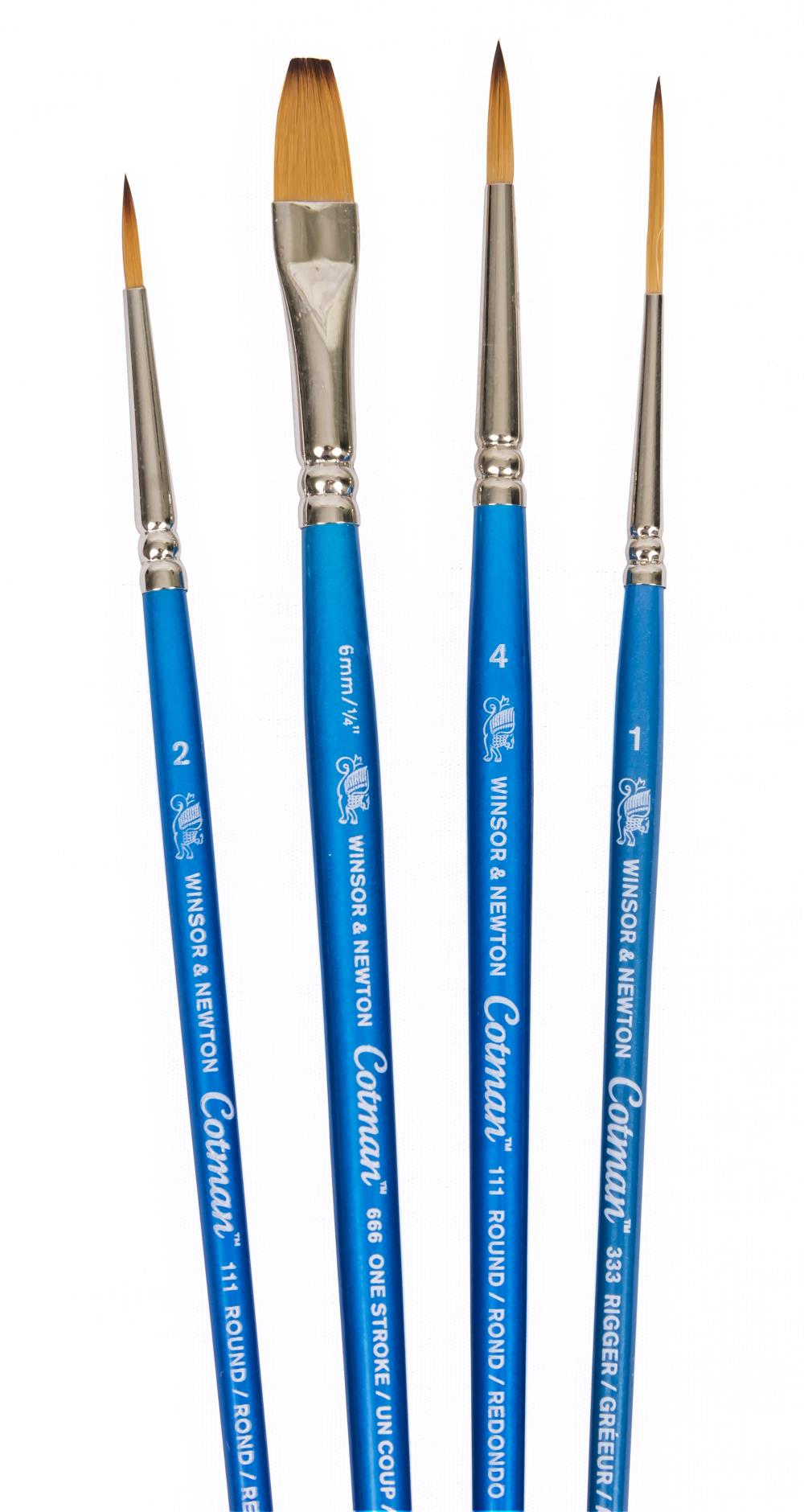 Image of Penselset W&N Cotman Brush Short Handle 4 Pk 5390601 884955031124