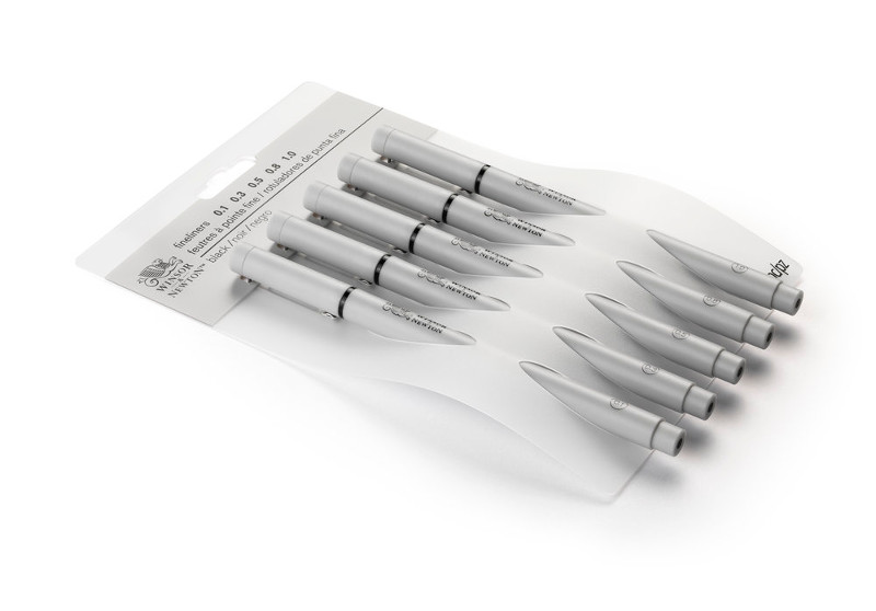 Image of Finelinerset Winsor & Newton 5 sorterade 0290068 884955060773