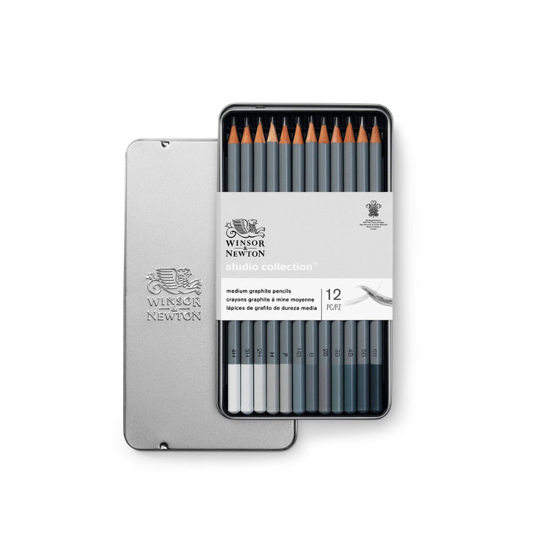 Image of Blyertspennset Winsor & Newton 12 sorterade 490008 884955064856