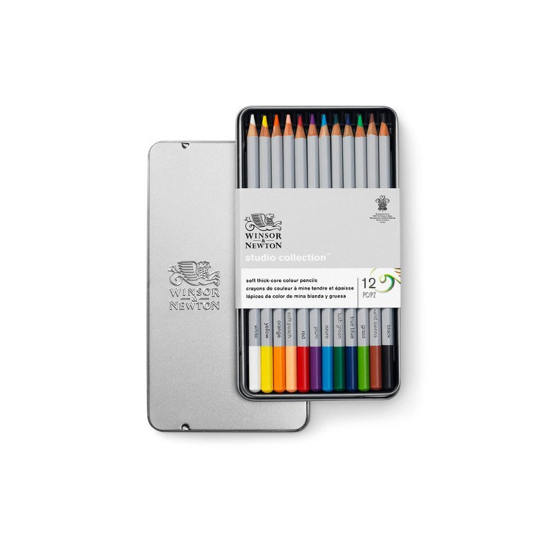 Image of Färgpennset Winsor & Newton 12 sorterade 490012 884955064894