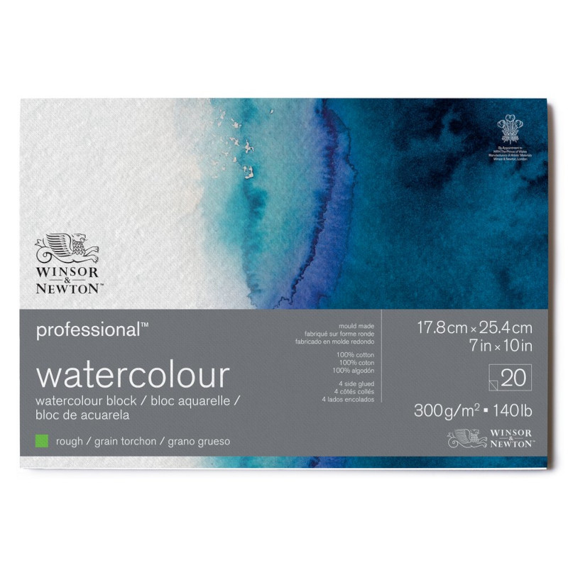 Image of Akvarellblock Winsor & Newton Premium Rough 300g 18x26cm 20ark 6664009 884955076361