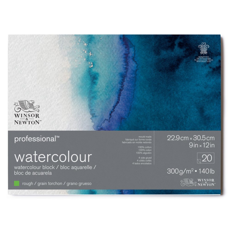 Image of Akvarellblock Winsor & Newton Premium Rough 300g 23x31cm 20ark 6664010 884955076378