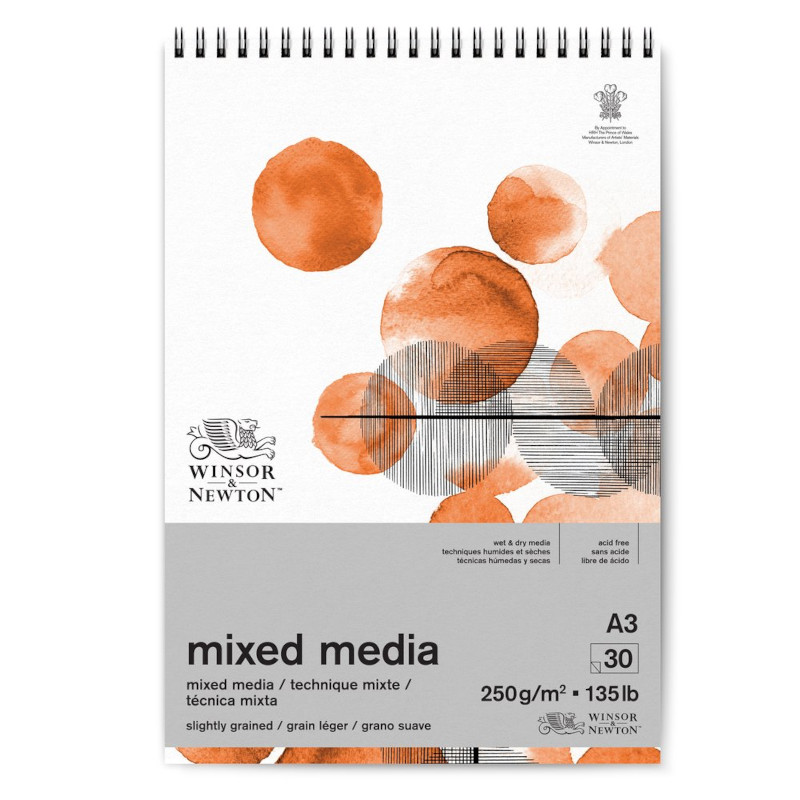 Image of Mixed Mediablock Winsor & Newton 250g A3P 30ark (3F) 6694003 884955076842