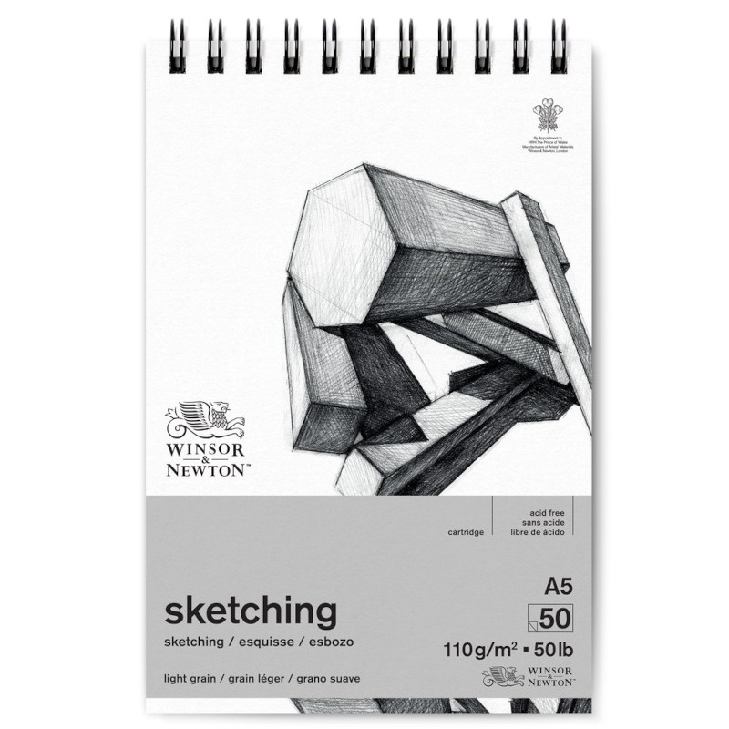 Image of Skissblock Winsor & Newton Sketching Spiral 110g A5 50ark (6F) 6672001 884955077047