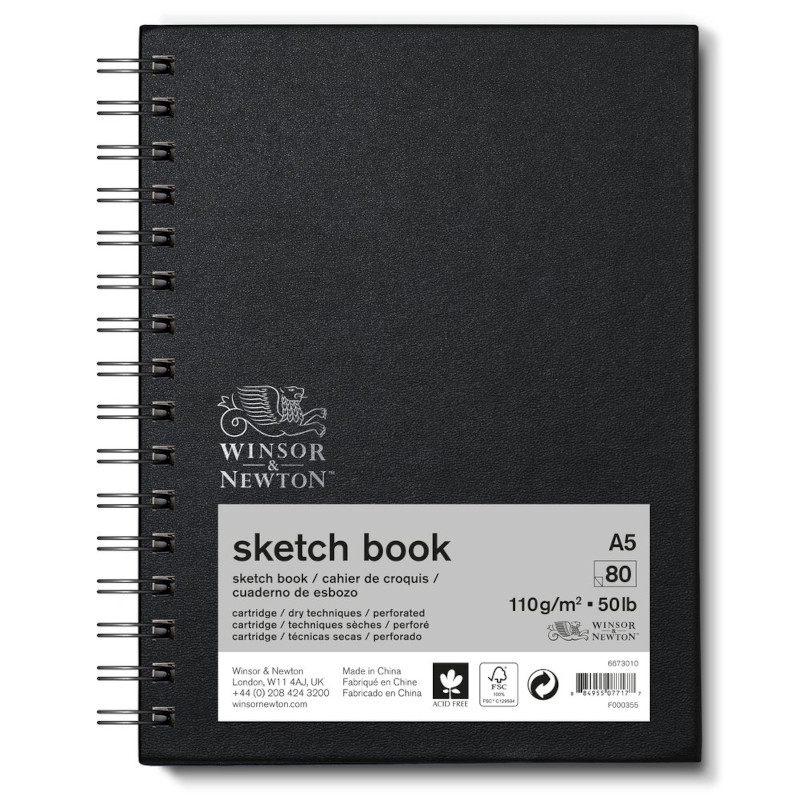 Image of Skissblock Winsor & Newton Sketch Pad  A5 Spiral (6F) 6673010 884955077177