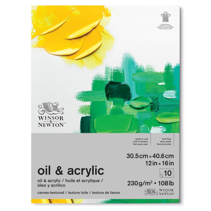 Image of Målningsblock Winsor & Newton Oil/Acr 230g 31X41cm 10ark (3F) 6532009 884955079676