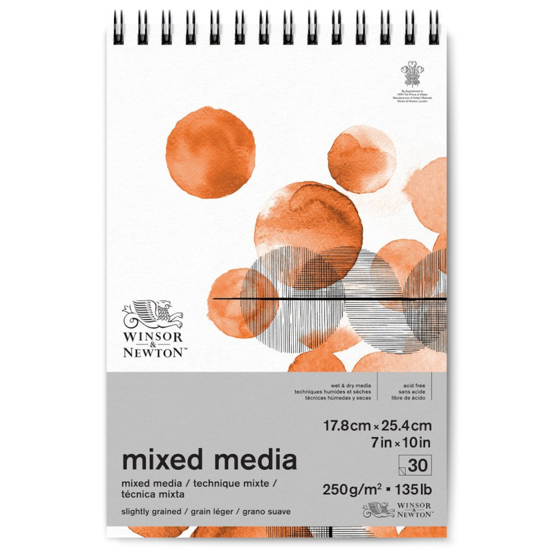 Image of Mixed Mediablock Winsor & Newton 250g 18X25cm 30ark (6F) 6694005 884955079690