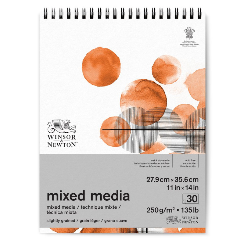 Image of Mixed Mediablock Winsor & Newton 250g 28X36cm 30ark (3F) 6694007 884955079713