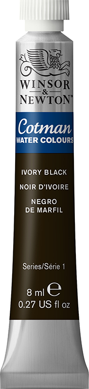 Image of Akvarellfärg Cotman 8ml  Ivory black 331 (3F) 0303331 884955085004