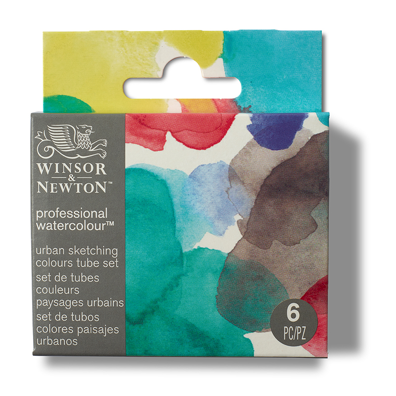 Image of Akvarellfärgset Winsor & Newton Prof. 6X5ML TBE URBAN SKETCHING SET 190838 884955100257