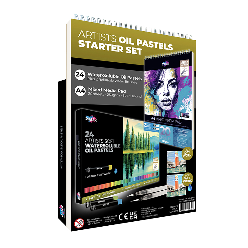Image of Pennset Zieler Watersoluble Oil Pastels Starter Set - 09608112 0604565680396